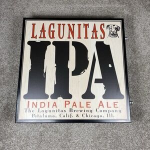 IPA Lagunitas Beer Wall Sign Bar Pub Hanging Art Square Bracket 19x18x4 3D